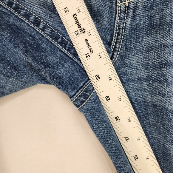 TK Axel Slim Boot Denim Jeans Men's 34x32 Distressed Classic Work Flap Pockets - Picture 6 of 10